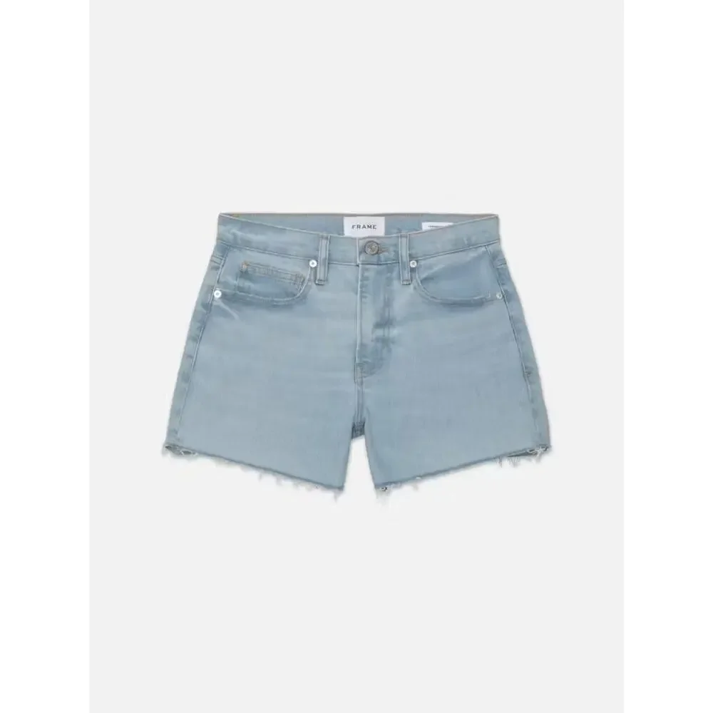 Frame Women's Le Brigette Denim High Rise Mini Short in Soap Size 34 NWT